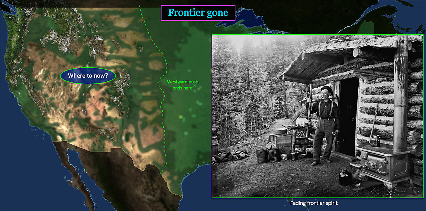 Frontier closes, 1910 map